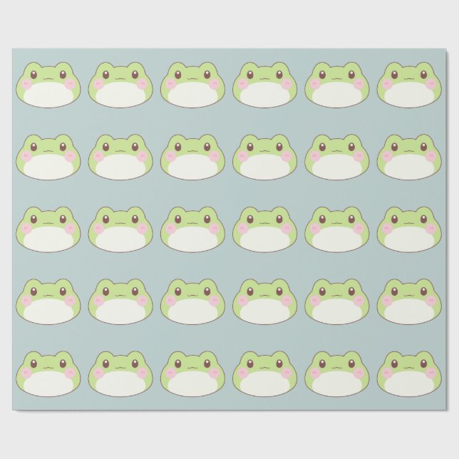 Papier Cadeau Frog Anniversaire des enfants Art (Plat)