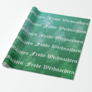 Papier Cadeau Frohe Weihnachten - Joyeux Noël allemand