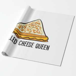 Papier Cadeau Fromage Grillé Queen Funny Fromage Grillé