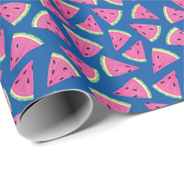 Papier Cadeau Fruit Motif d'été (Coin rond)