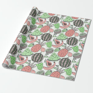 Papier Cadeau Fruit motif transparent   motif de surface de frui