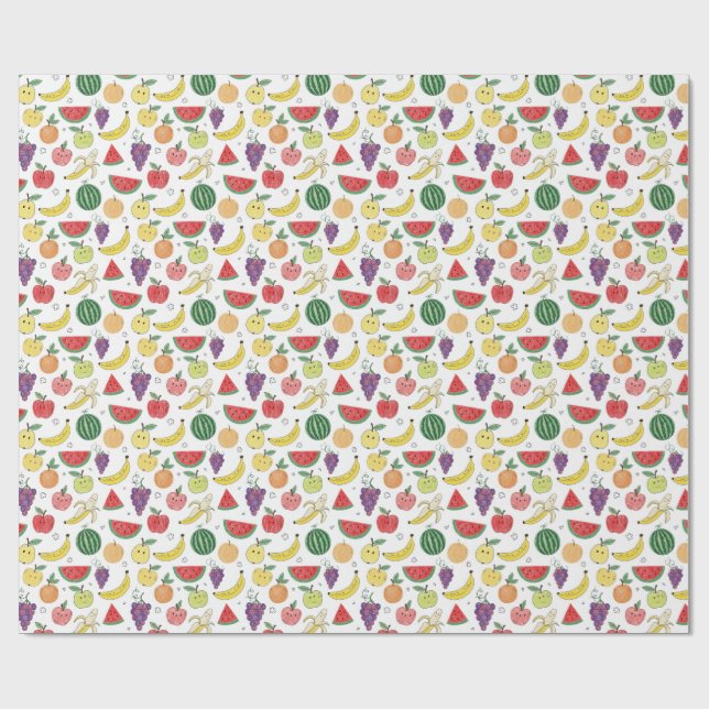 Papier Cadeau fruits (Plat)