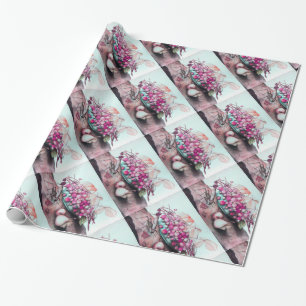 PAPIER CADEAU FRUITS DE SAISON / FRAISES ET PEURS