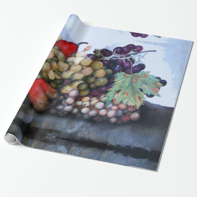 PAPIER CADEAU FRUITS DE SAISON / RAISONS BLANCHES ROUGES ET PEUR (Déroulé)