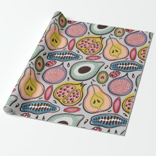Papier Cadeau Fruits motif sans soudure