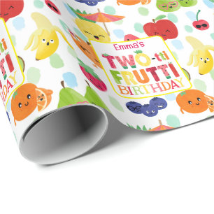 Papier Cadeau Frutti à deux tti Cutie Fruit 2e fête d'anniversai