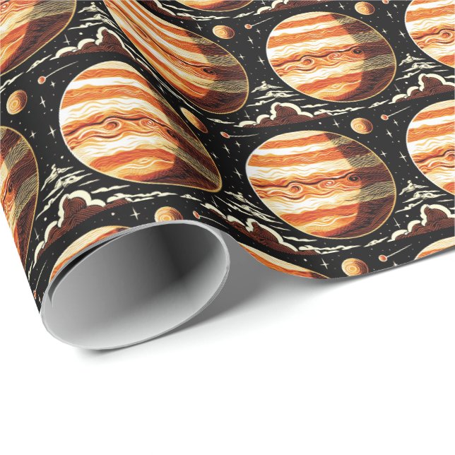 Papier Cadeau FSF Jupiter Woodcut 3 (Coin rond)