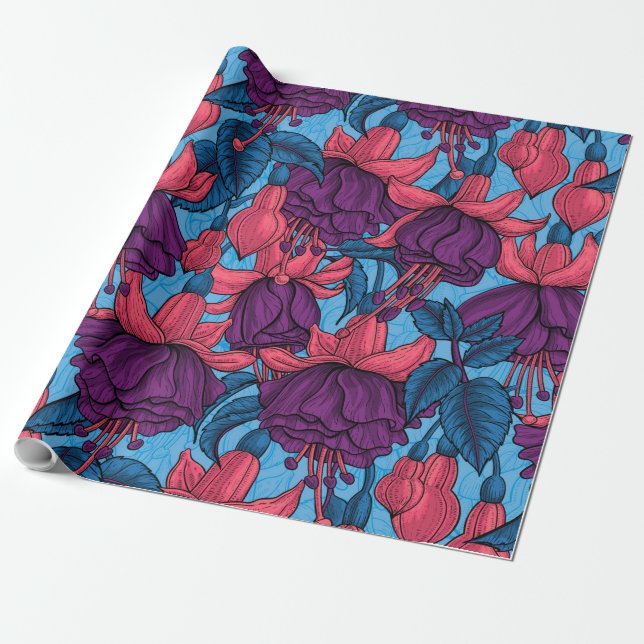 Papier Cadeau Fuchsia (Déroulé)