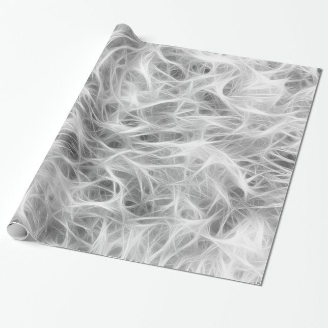 Papier Cadeau Fumée blanche et grise (Déroulé)
