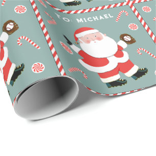 Papier Cadeau Fun baseball vacances cadeau papier emballage