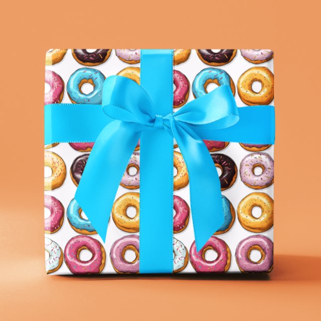 Papier Cadeau Fun beignets colorés (Créateur téléchargé)
