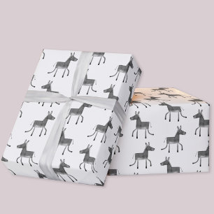 Papier Cadeau Fun Donkey Motif