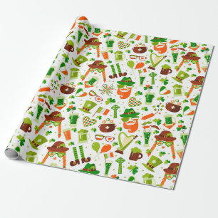 Papier Cadeau Fun Motif de la Saint Patrick