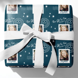 Papier Cadeau Fun Photo Timbre Identificateur Cadeau Ouvert À No