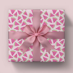 Papier Cadeau Fun Pink Tropical Summer Watermelon motif