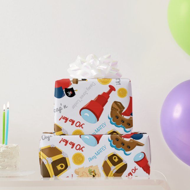 Papier Cadeau Fun Pirate motif Party papier d'emballage (Cadeaux de fête)