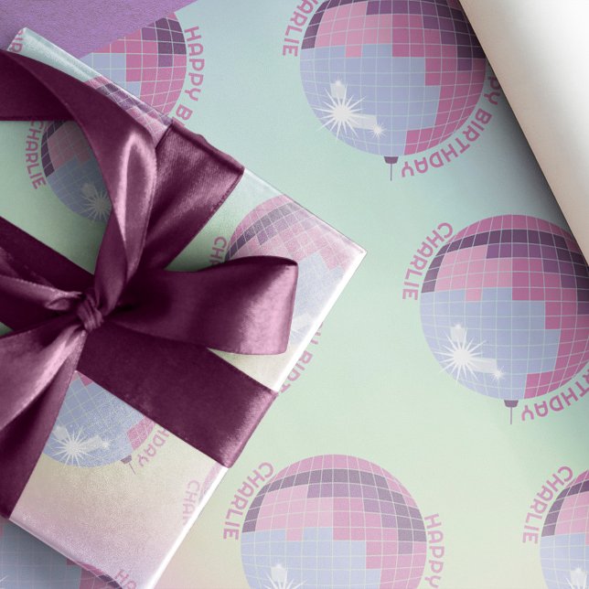 Papier Cadeau Fun Roll Fun Retro Roller Skating Girls Anniversai (Créateur téléchargé)