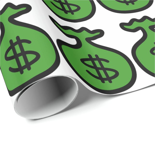 Papier Cadeau Fun Sacs argent motif Papier à écrire (Coin rond)