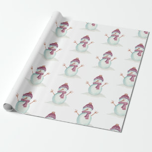 Papier Cadeau Fun Snowman Noël