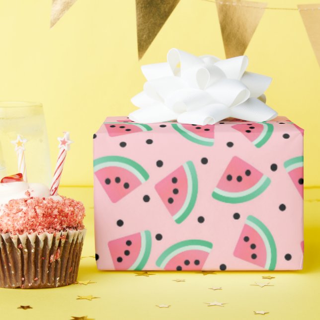 Papier Cadeau Fun Watermelon Slice Motif Summer Vibes (Fête d'anniversaire)