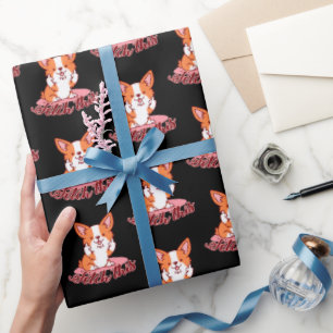 Papier Cadeau Funky Corgi Chien moyen Dog Extraire ceci