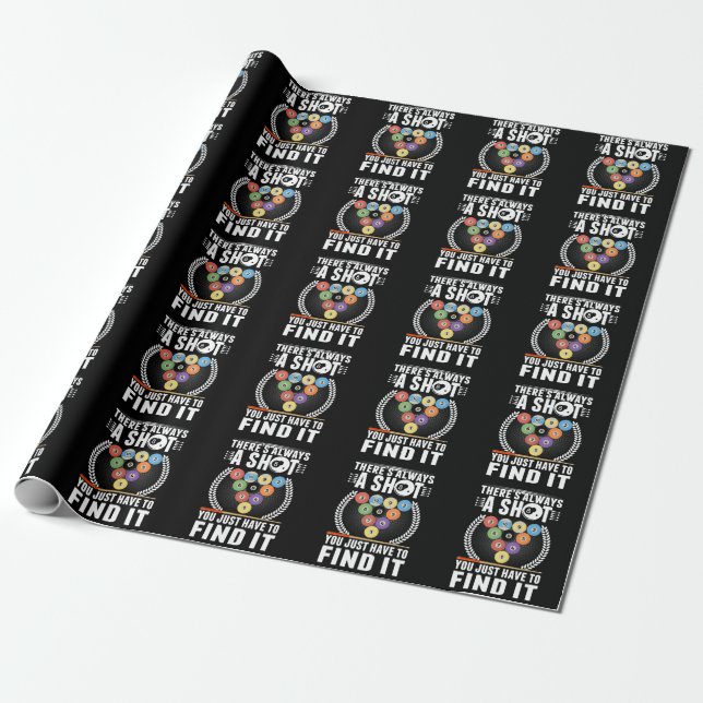 Papier Cadeau Funny Billiard Joke Cue Snooker Pool Joueur (Déroulé)
