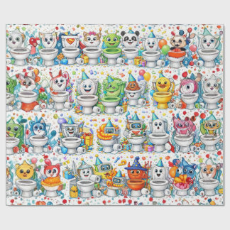 Papier Cadeau Funny Birthday Toilet