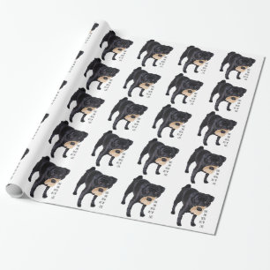 Papier Cadeau Funny Black Carlin Emmenez les gros bouchées hors