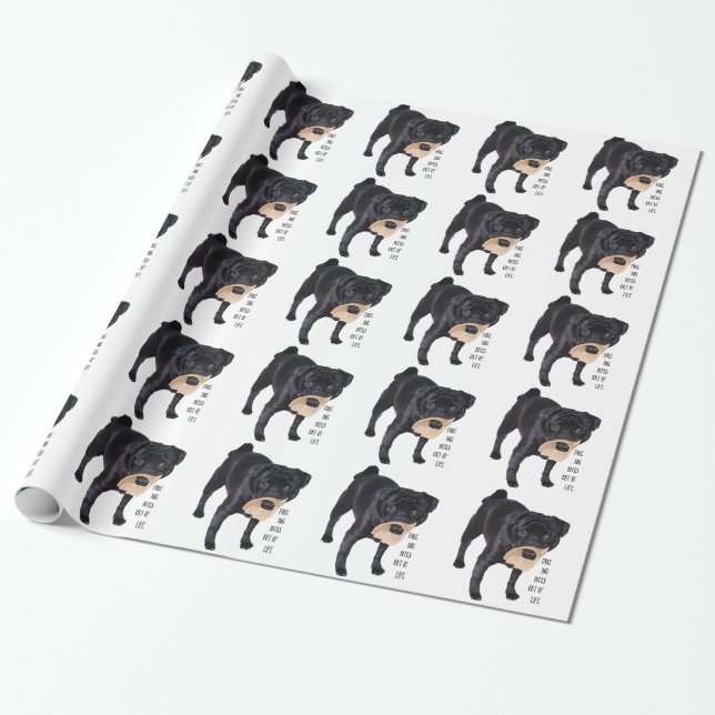Papier Cadeau Funny Black Carlin Emmenez les gros bouchées hors  (Déroulé)