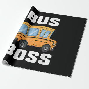 Papier Cadeau Funny Bus Boss School Bus Driver