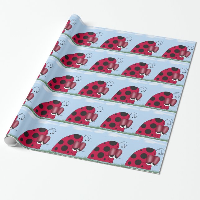 Papier Cadeau Funny et Euphoric Ladybug (Déroulé)