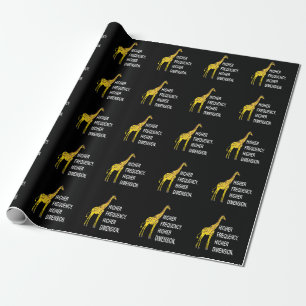 Papier Cadeau Funny Giraffe Pun