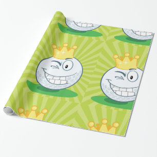 Papier Cadeau Funny Golf Ball King Of Golf