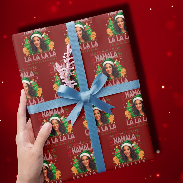 Papier Cadeau Funny Kamala Harris 2024 Noël (Créateur téléchargé)