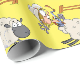 Papier Cadeau Funny Mutton Bustin Kid