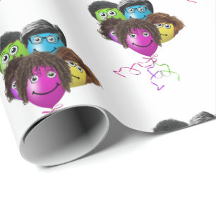 Papier Cadeau Funny People Balloon Group