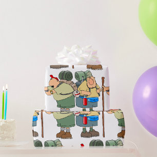 Papier Cadeau Funny Randonneurs Outdoor Adventure Camping Humour