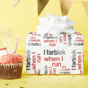 Papier Cadeau Funny Runner - I FARTlek quand je cours ©