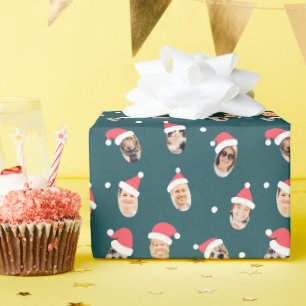 Papier Cadeau Funny Santa Hats Neuf photos de famille