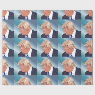 Papier Cadeau FUNNY TRUMP CHRSTMAS Papier à envelopper