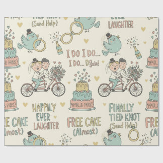 Papier Cadeau Funny wedding wrapping paper 