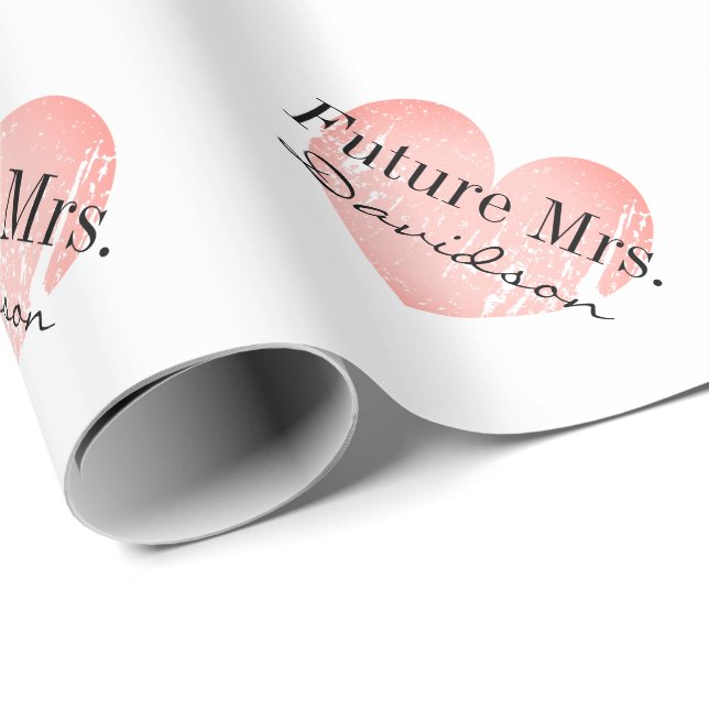 Papier Cadeau Futur papier d'emballage de douche pour mariée  (Coin rond)