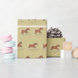 Papier Cadeau Gaits of the Horse Walk Trot Canter Gallop Sorrel
