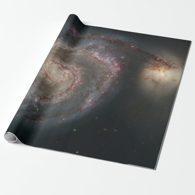 Papier Cadeau Galaxie à bulles (espace) (univers) (Messier 51A) (Déroulé)