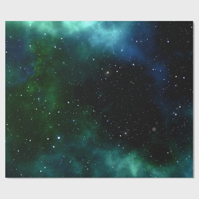 Papier Cadeau Galaxie céleste Stars Photo (Plat)