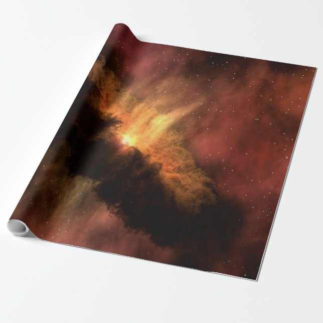 PAPIER CADEAU GALAXIE EXTRAORDINAIRE AUX ÉTOILES LUMINEUSES (Déroulé)