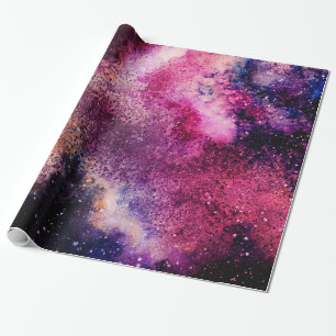 Papier Cadeau Galaxie violette