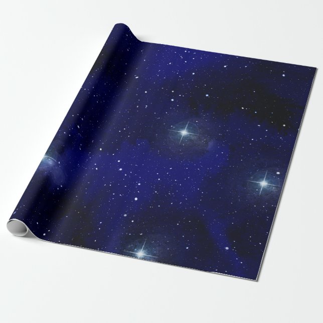 Papier Cadeau Galaxy, Hommes & Femmes, Motif cadeau Universe (Déroulé)