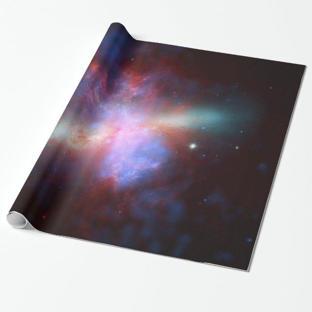 Papier Cadeau Galaxy M82 Hubble NASA (Déroulé)