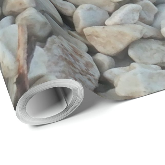 Papier Cadeau Galets sur Beach Stone Photographie (Coin rond)